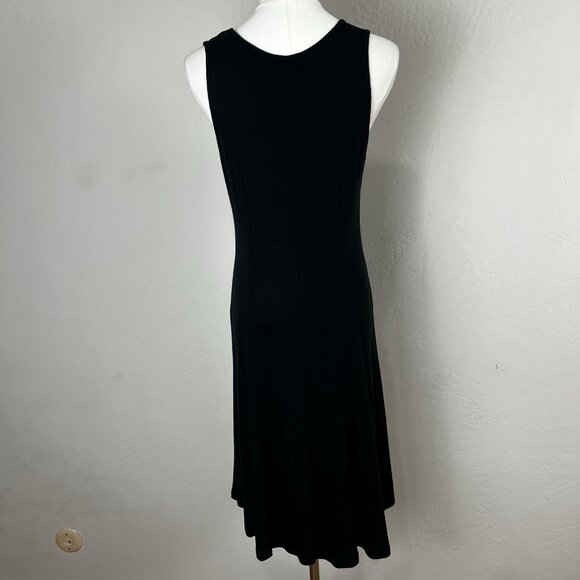 Toad & Co Dress Daisy Rib Sleeveless Tank Black Swing Lyocell Knee Size Medium - Picture 6 of 12